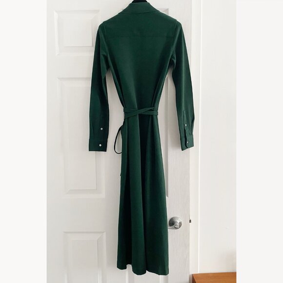 Lacoste Stretch Mini Piqué Wrap Polo Dress in Green, size 36 (fits size 2/4) - Picture 12 of 12